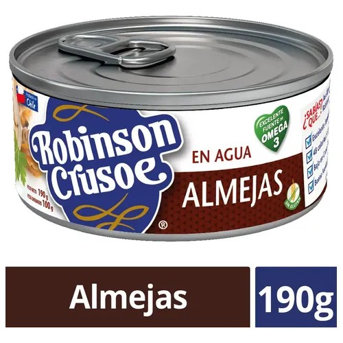 Almejas en agua 190 gr